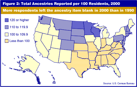 Figure 2: Total Ancestries, 2000