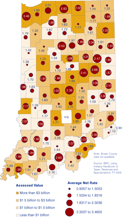 Indiana County Tax Chart