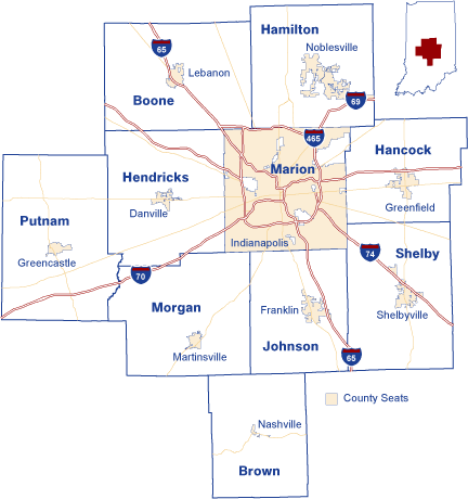 Usa Map Indianapolis