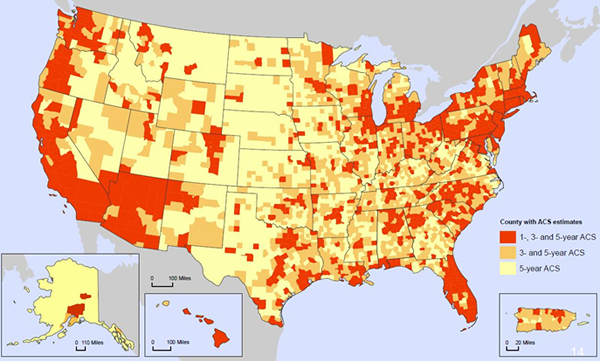Figure 1: American Community Survey by County in the United States