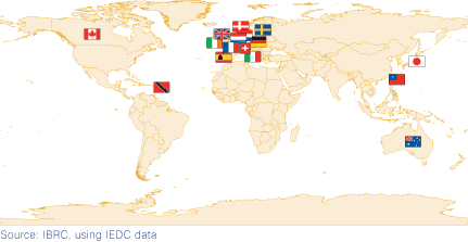 Figure 1: New Investments Announced in Indiana by Country of Origin, 2005 to 2007