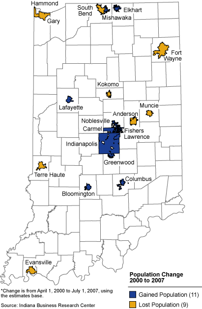Indiana Sees Big Gains In Population For Certain Cities And Towns