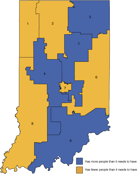 Figure1 Congressional District Population Relative to the Equilibrium Point of 720,422 Residents, 2010