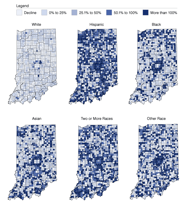 Figure 3: Township Population Change by Race, 2000-2010