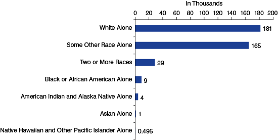 Figure 2: Indiana Hispanic Population by Race, 2010