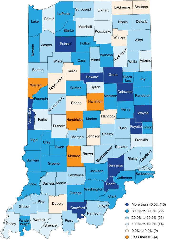 Indiana county map